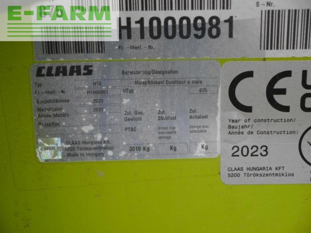 CLAAS corio 875 fc conspeed - Maize harvester: picture 5 CLAAS corio 875 fc conspeed - Maize harvester: picture 5