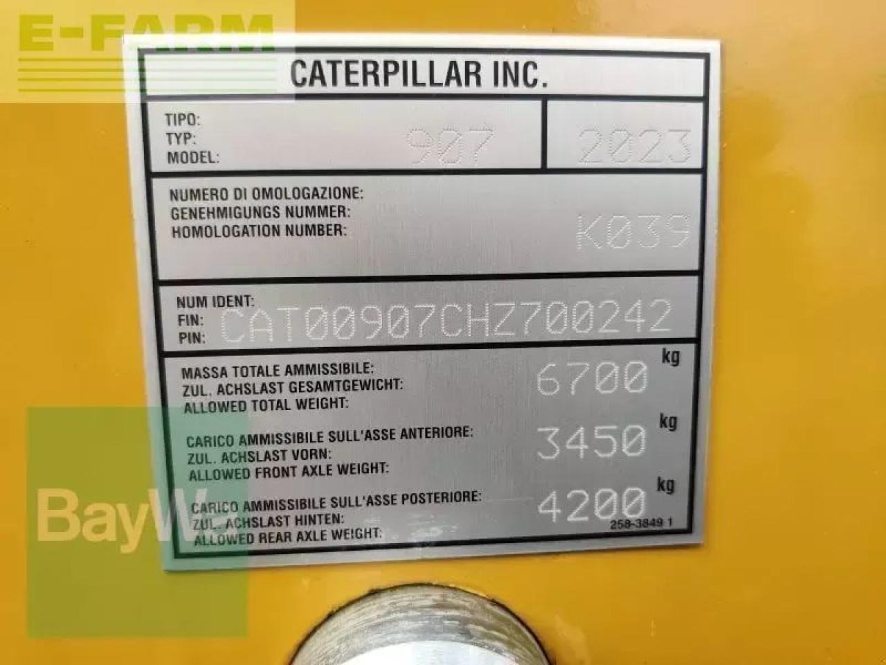 Mini excavator Caterpillar cat 907: picture 12