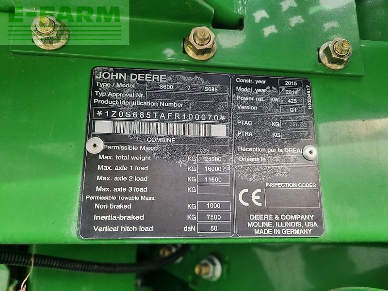 Combine harvester John Deere s685i my16 prod 20: picture 12