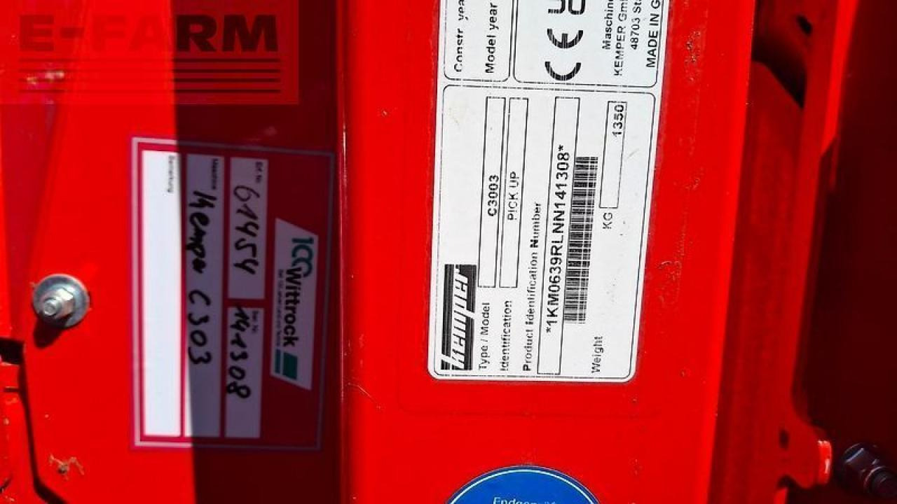 Kemper c3003 - Forage harvester attachment: picture 4 Kemper c3003 - Forage harvester attachment: picture 4