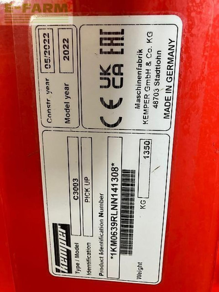 Kemper c3003 - Forage harvester attachment: picture 2 Kemper c3003 - Forage harvester attachment: picture 2