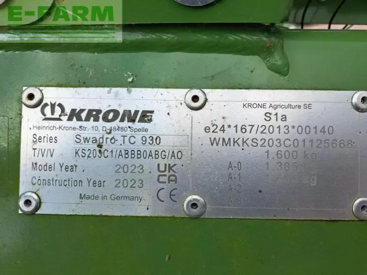 Krone swadro tc 930 - Tedder/ Rake: picture 4 Krone swadro tc 930 - Tedder/ Rake: picture 4