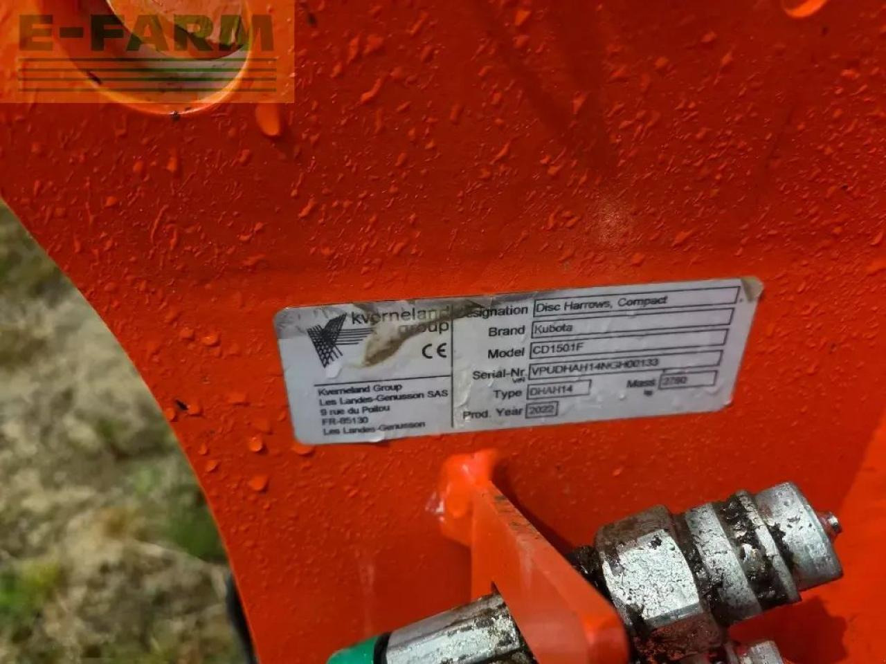 Kubota cd1501f - Cultivator: picture 4 Kubota cd1501f - Cultivator: picture 4