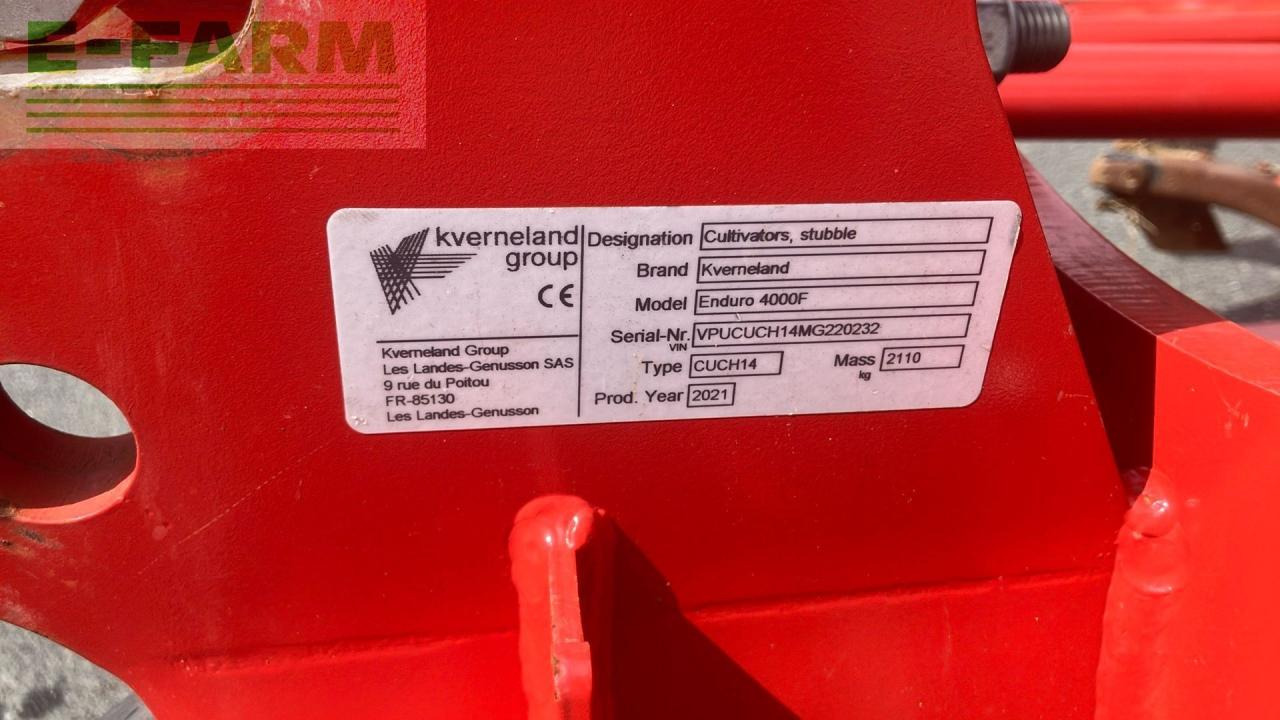 Cultivator Kverneland Enduro 4000F: picture 9