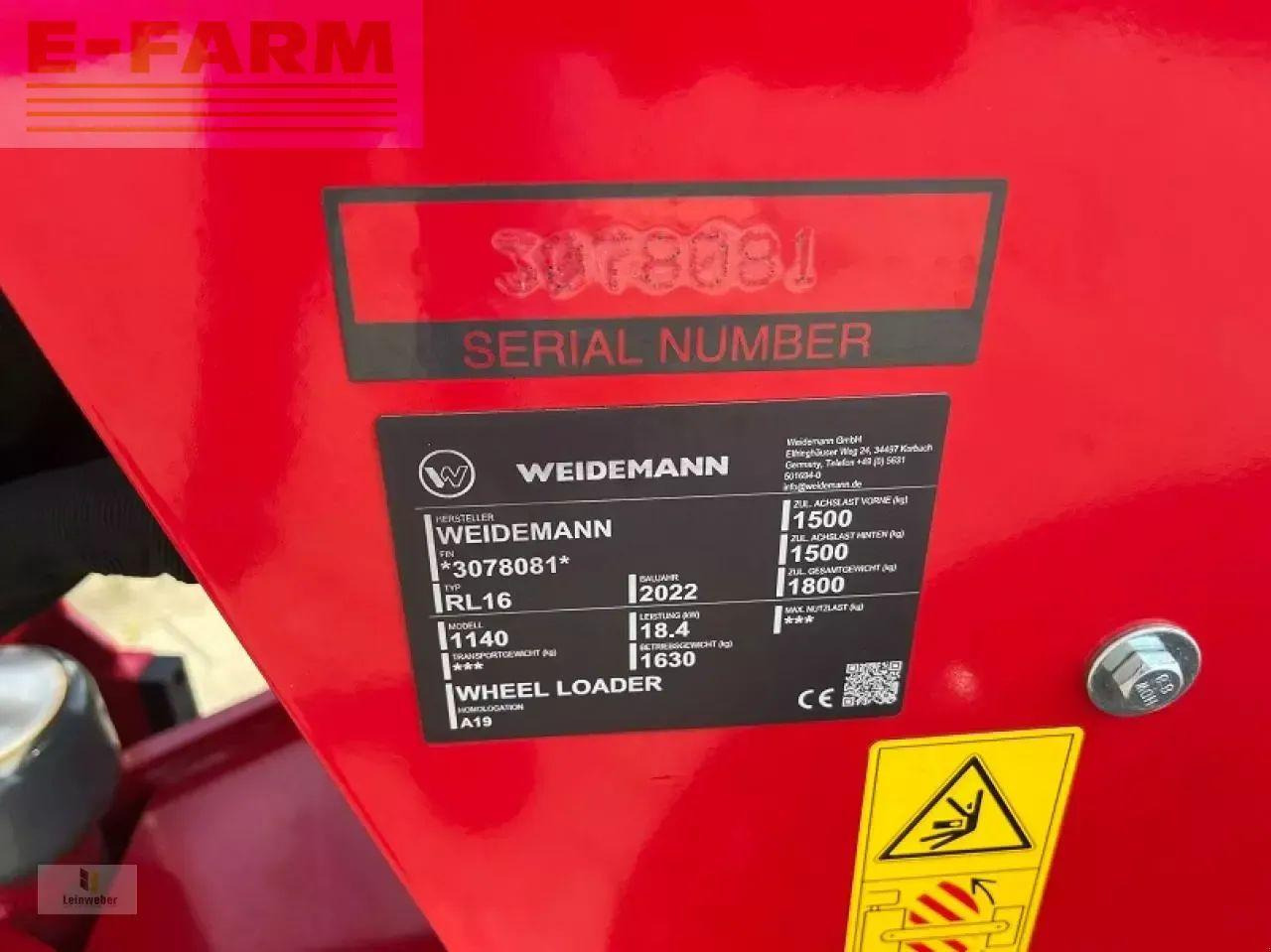 Wheel loader Weidemann 1140: picture 7