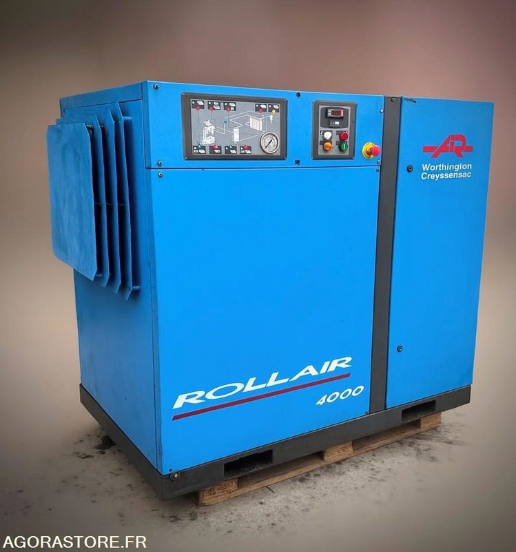 COMPRESSEUR D AIR CREYSSANSAC WORTHINGTON RLR 4000 AE2 -30KW/40CV - Air compressor: picture 1 COMPRESSEUR D AIR CREYSSANSAC WORTHINGTON RLR 4000 AE2 -30KW/40CV - Air compressor: picture 1