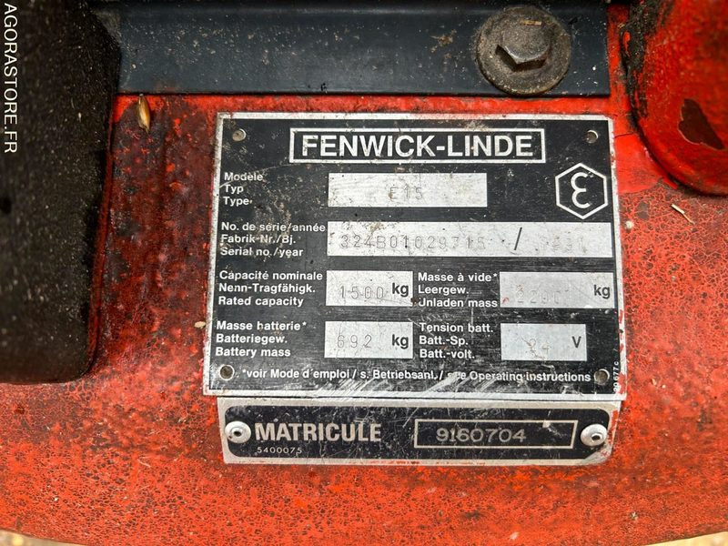 Electric forklift FENWICK LINDE E15: picture 7