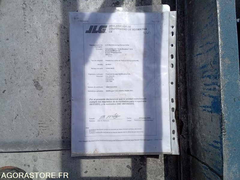 Nacelle electrique à ciseaux JLG 2030ES - Aerial platform: picture 5 Nacelle electrique à ciseaux JLG 2030ES - Aerial platform: picture 5