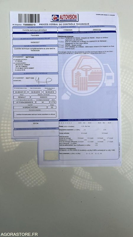 Small van Renault kangoo 1.2 tce 115 cv  93121 kms   Annee  2018 Clim Gps: picture 9