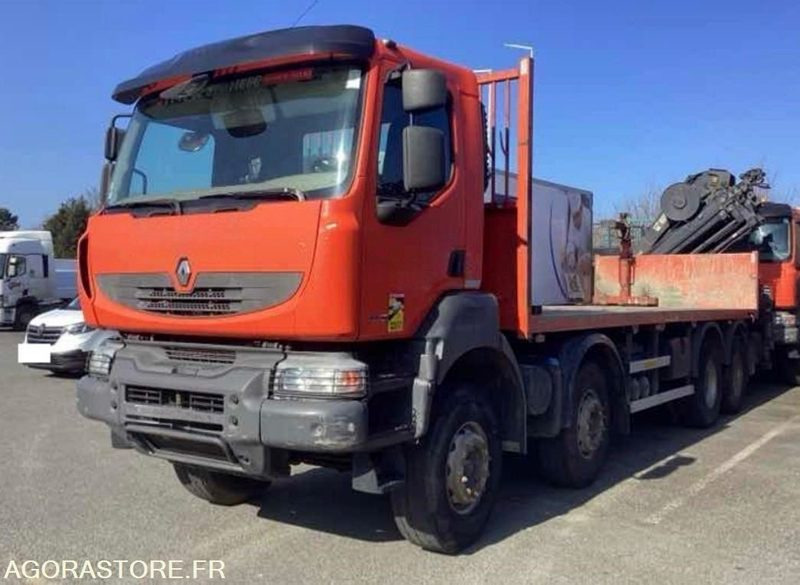 Renault Kerax 430 DXI plateau grue 8X4-2012 - Truck: picture 1 Renault Kerax 430 DXI plateau grue 8X4-2012 - Truck: picture 1