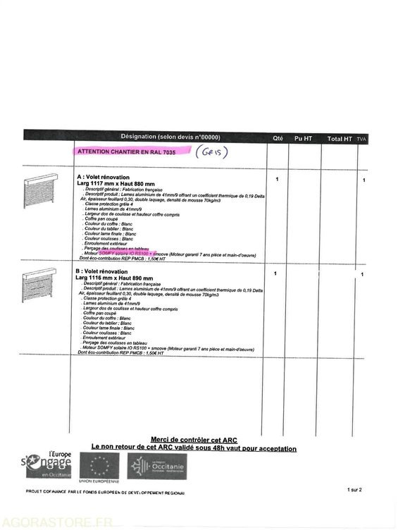 Volets roulants solaires HEROAL - Tool/ Equipment: picture 4 Volets roulants solaires HEROAL - Tool/ Equipment: picture 4
