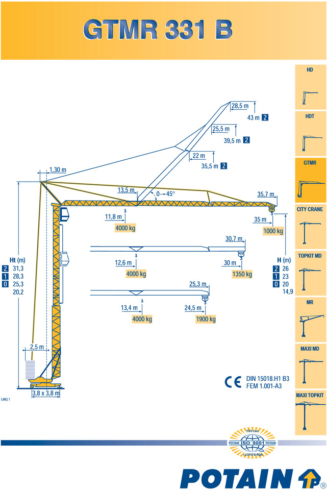 Potain GTMR 331B - Self-erecting tower crane: picture 4 Potain GTMR 331B - Self-erecting tower crane: picture 4