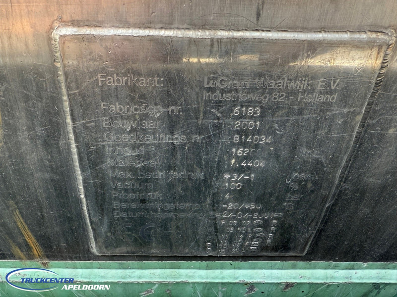 Lagram Vacuumtank 16200 Liter, Rvs, ADR, kiepend - Vacuum truck: picture 2 Lagram Vacuumtank 16200 Liter, Rvs, ADR, kiepend - Vacuum truck: picture 2