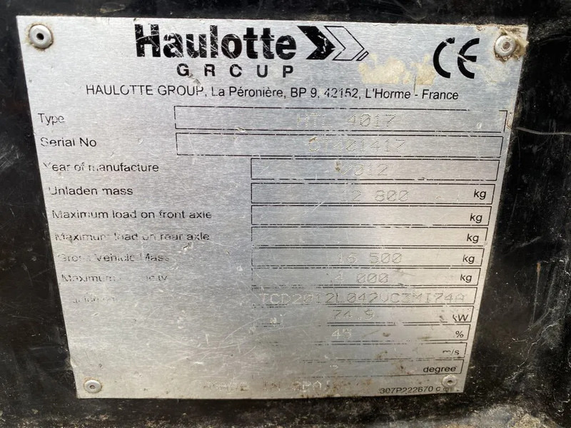 Telescopic handler Haulotte HTL 4017 - 4X4X4 - 5.617 HOURS - 17 METER - 4.000 KG: picture 20 Telescopic handler Haulotte HTL 4017 - 4X4X4 - 5.617 HOURS - 17 METER - 4.000 KG: picture 20