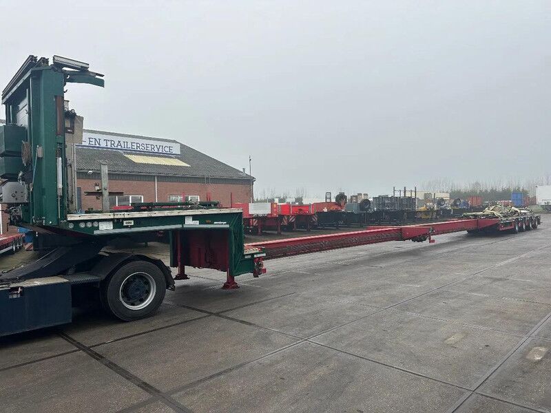MEUSBURGER 4 AXLE STEERING - DOUBLE EXTENDABLE UP TO 28 M - EXTENDABLE UP TO 3,2 M - RADIO CONTROLLED - SLIDING ROOF - Low loader semi-trailer: picture 2 MEUSBURGER 4 AXLE STEERING - DOUBLE EXTENDABLE UP TO 28 M - EXTENDABLE UP TO 3,2 M - RADIO CONTROLLED - SLIDING ROOF - Low loader semi-trailer: picture 2