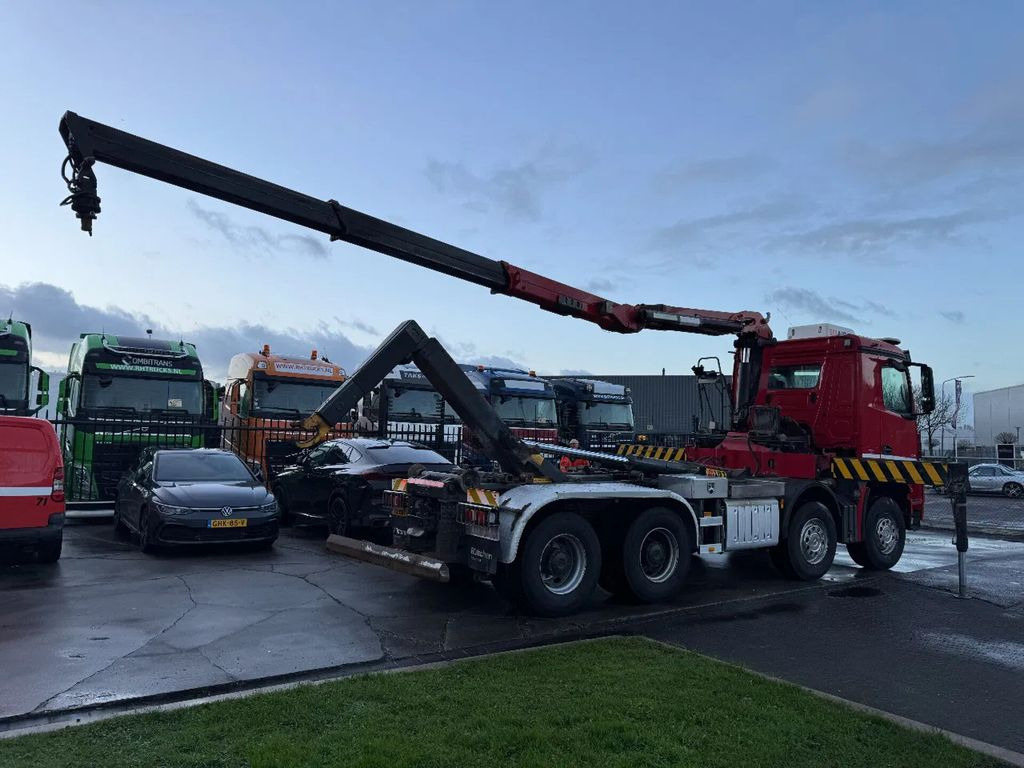 Hook lift truck, Crane truck Mercedes-Benz Arocs 4145 8X4 - HMF 2243-Z2 CRANE + REMOTE + HY: picture 7