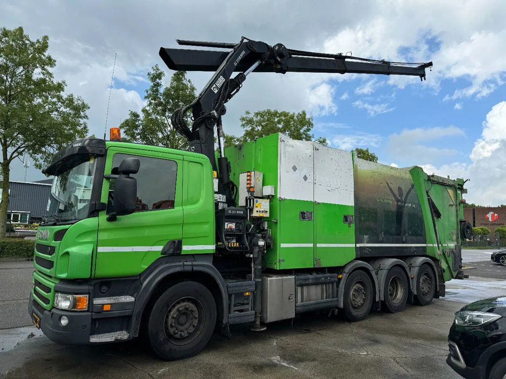Scania P360 8X2 - HIAB 211BW-3 + FAUN VARIOPRESS - ONLY - Crane truck, Garbage truck: picture 2 Scania P360 8X2 - HIAB 211BW-3 + FAUN VARIOPRESS - ONLY - Crane truck, Garbage truck: picture 2