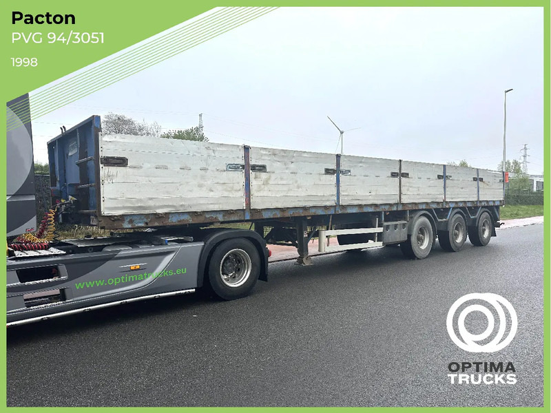 Pacton Plateau à ridelles / Flatbed trailer with sideboards - Dropside/ Flatbed semi-trailer: picture 1 Pacton Plateau à ridelles / Flatbed trailer with sideboards - Dropside/ Flatbed semi-trailer: picture 1