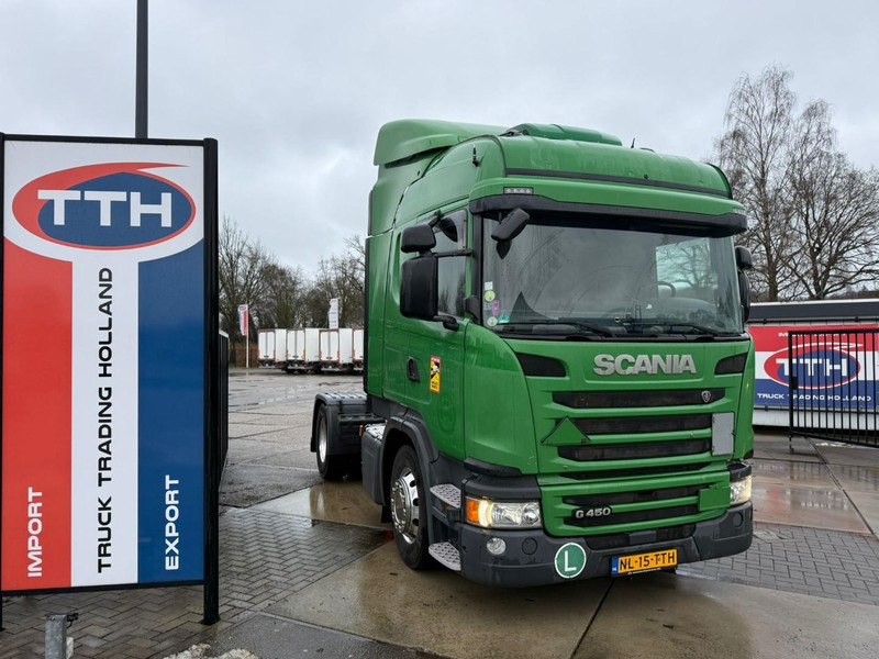 Scania G450 Highline Retarder Night Clima Full Spoilers Alu wheels - Tractor unit: picture 1 Scania G450 Highline Retarder Night Clima Full Spoilers Alu wheels - Tractor unit: picture 1