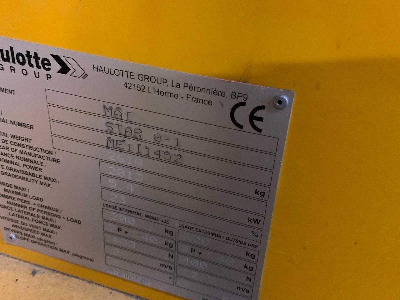 Aerial platform 2013 HAULOTTE STAR 8 AERIAL PLATFORM: picture 9 Aerial platform 2013 HAULOTTE STAR 8 AERIAL PLATFORM: picture 9