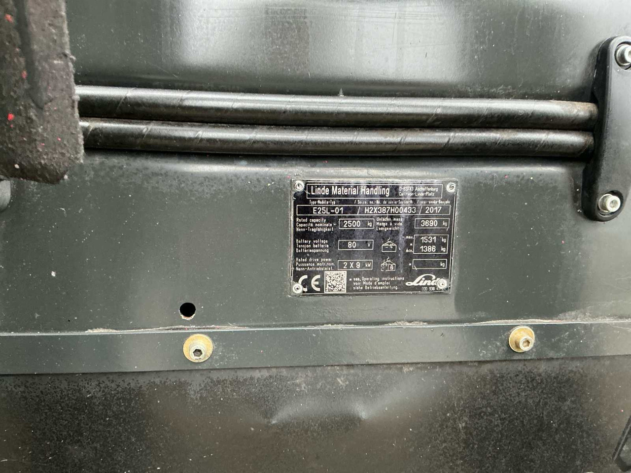 Forklift 2017 LINDE E25L-01 FORKLIFT TRUCK: picture 10 Forklift 2017 LINDE E25L-01 FORKLIFT TRUCK: picture 10