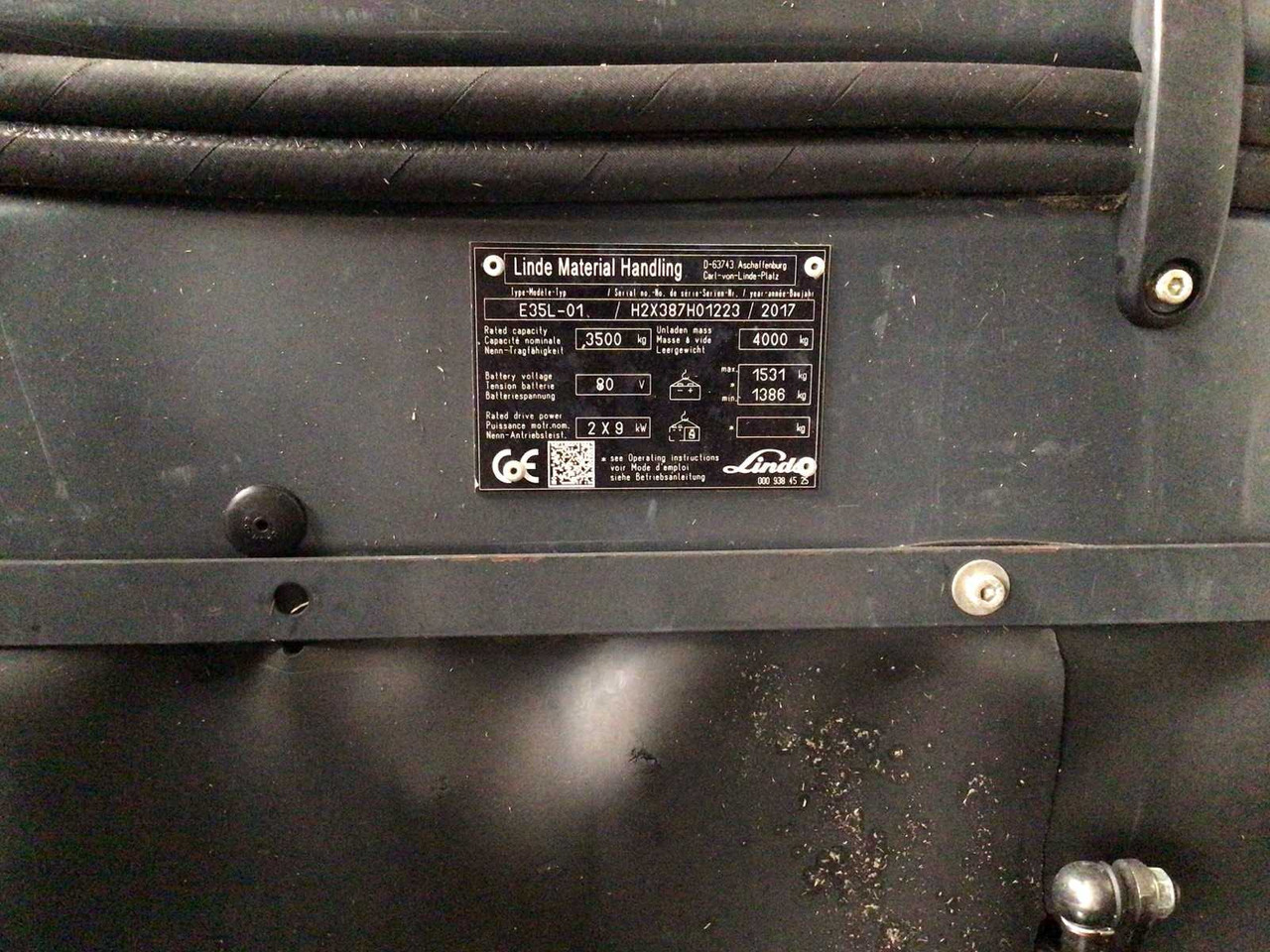 Forklift 2017 LINDE E35L-01 FORKLIFT TRUCK: picture 16 Forklift 2017 LINDE E35L-01 FORKLIFT TRUCK: picture 16