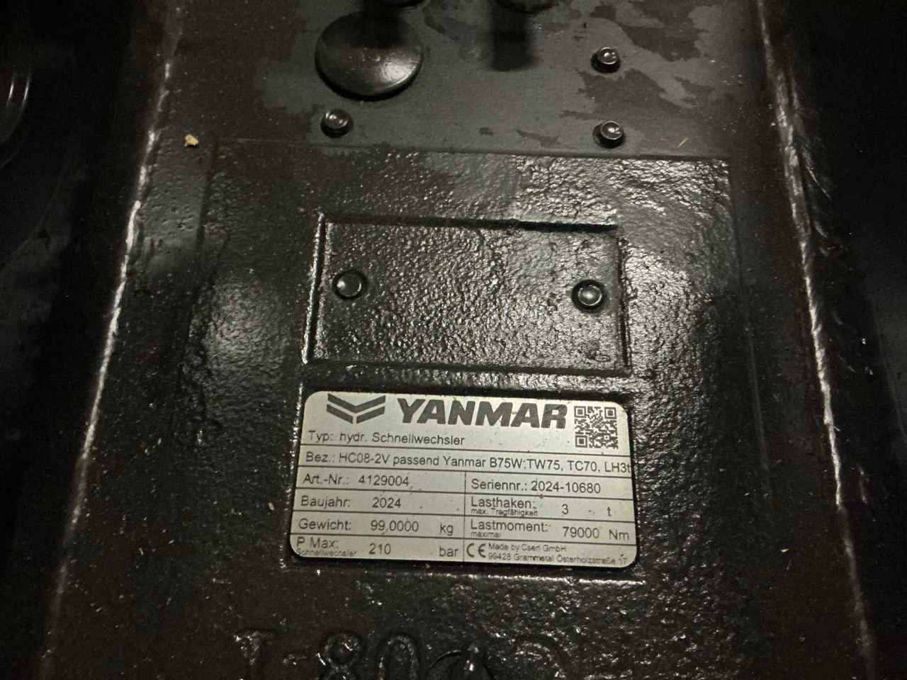 2024 YANMAR HCSW08-2V QUICK COUPLER, HYDR. - Wheel loader: picture 3 2024 YANMAR HCSW08-2V QUICK COUPLER, HYDR. - Wheel loader: picture 3