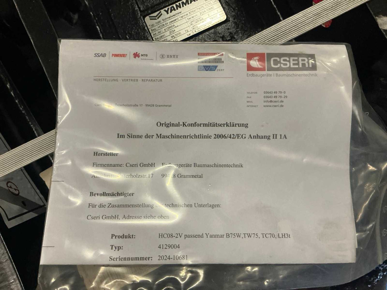 2024 YANMAR HCSW08-2V QUICK COUPLER, HYDR. - Wheel loader: picture 5 2024 YANMAR HCSW08-2V QUICK COUPLER, HYDR. - Wheel loader: picture 5
