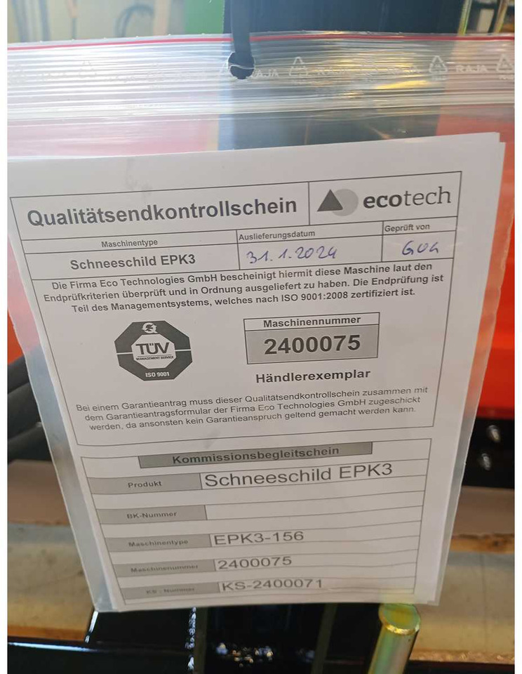 Ecotech EPK3-156 - Snow plough: picture 5 Ecotech EPK3-156 - Snow plough: picture 5