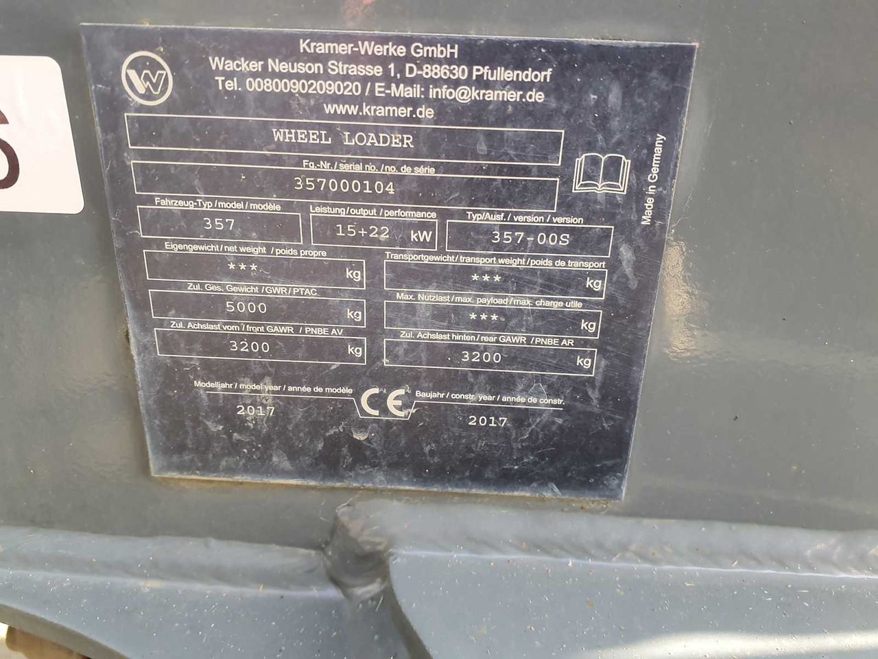 KRAMER 5055E KRAMER WHEEL LOADER ELECTRIC, WHEEL LOADER - Wheel loader: picture 3 KRAMER 5055E KRAMER WHEEL LOADER ELECTRIC, WHEEL LOADER - Wheel loader: picture 3