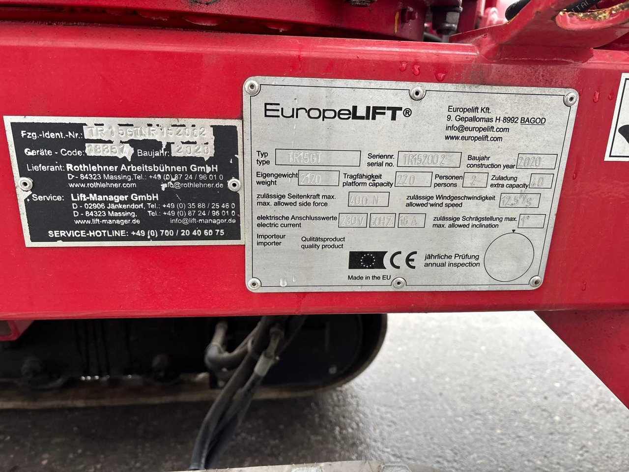 Aerial platform ROTHLEHNER EUROPELIFT - TR15GT - 2020 - AERIAL WORK PLATFORM: picture 11