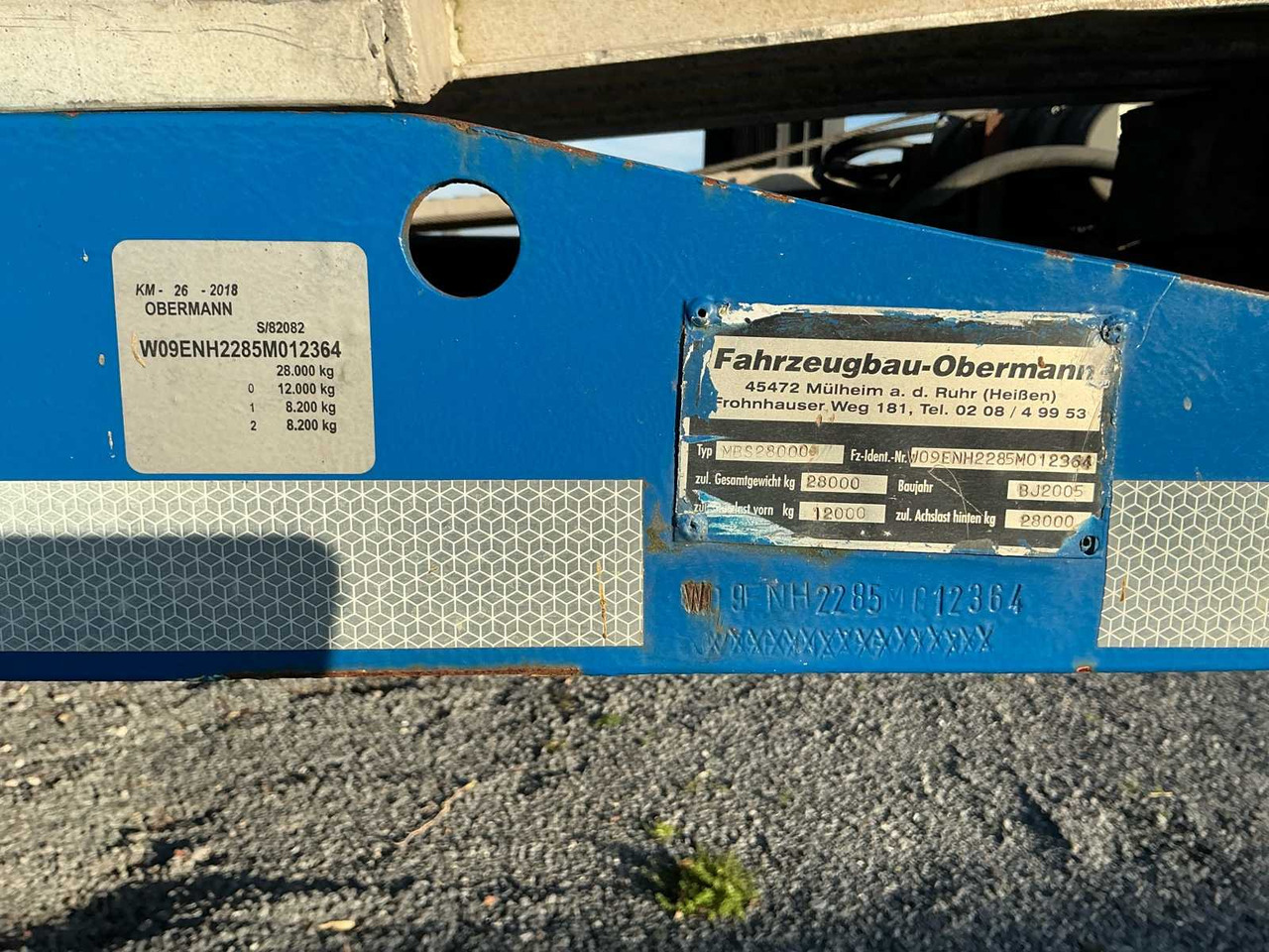 2005 OBERMANN MBS28000 SEMI-TRAILER - Semi-trailer: picture 5 2005 OBERMANN MBS28000 SEMI-TRAILER - Semi-trailer: picture 5