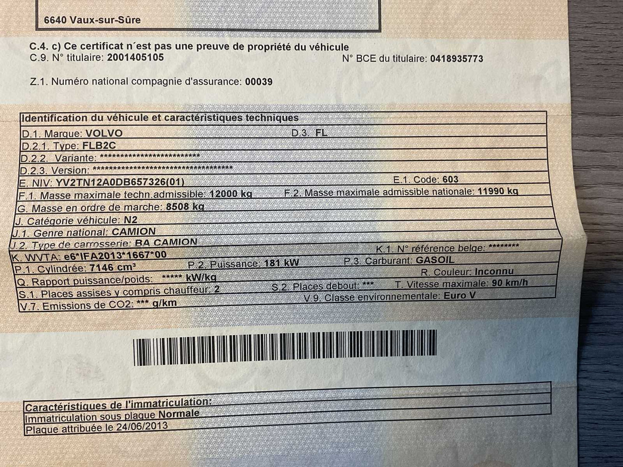 Truck 2013 VOLVO FLB2C REFRIGERATED TRUCK: picture 39