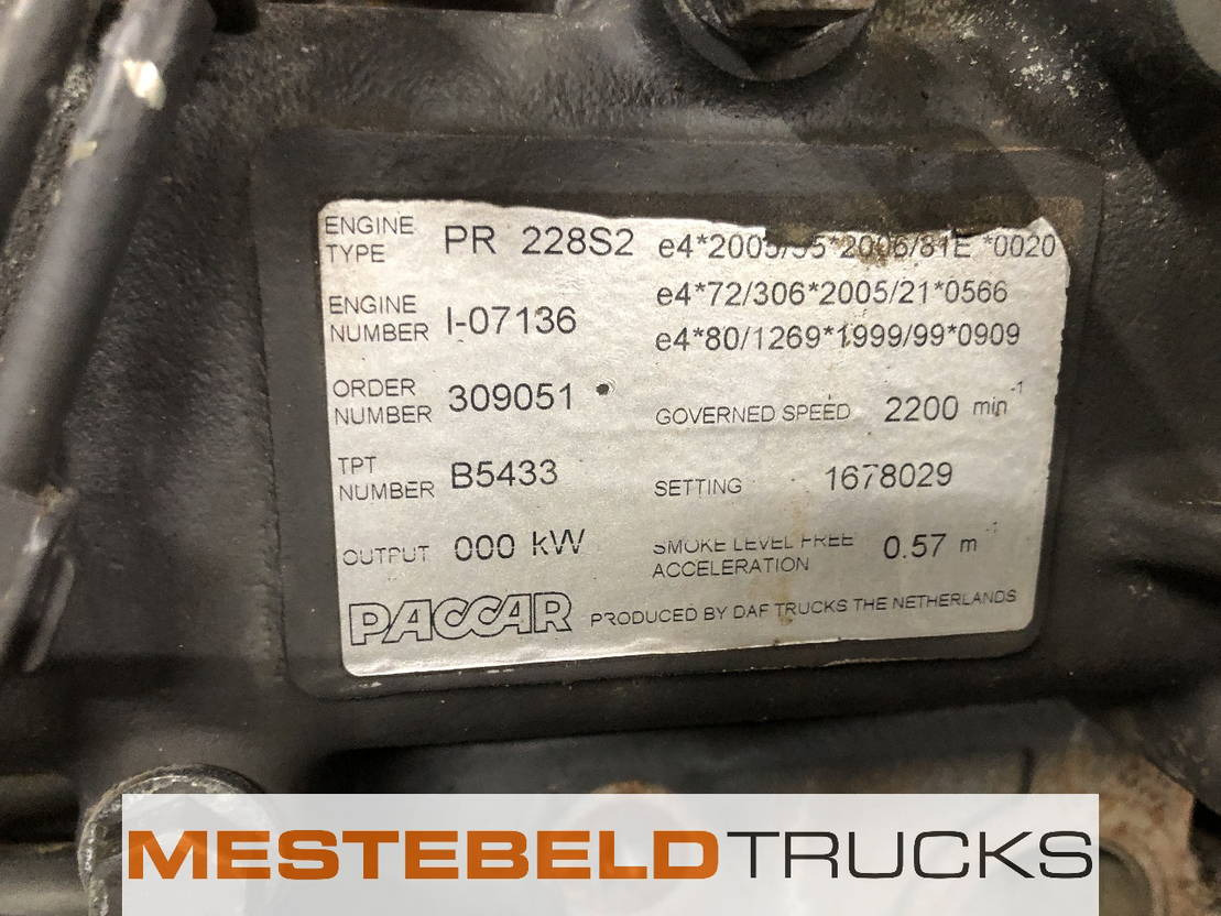 DAF Motor PR 228 S2 - Engine for Truck: picture 5 DAF Motor PR 228 S2 - Engine for Truck: picture 5