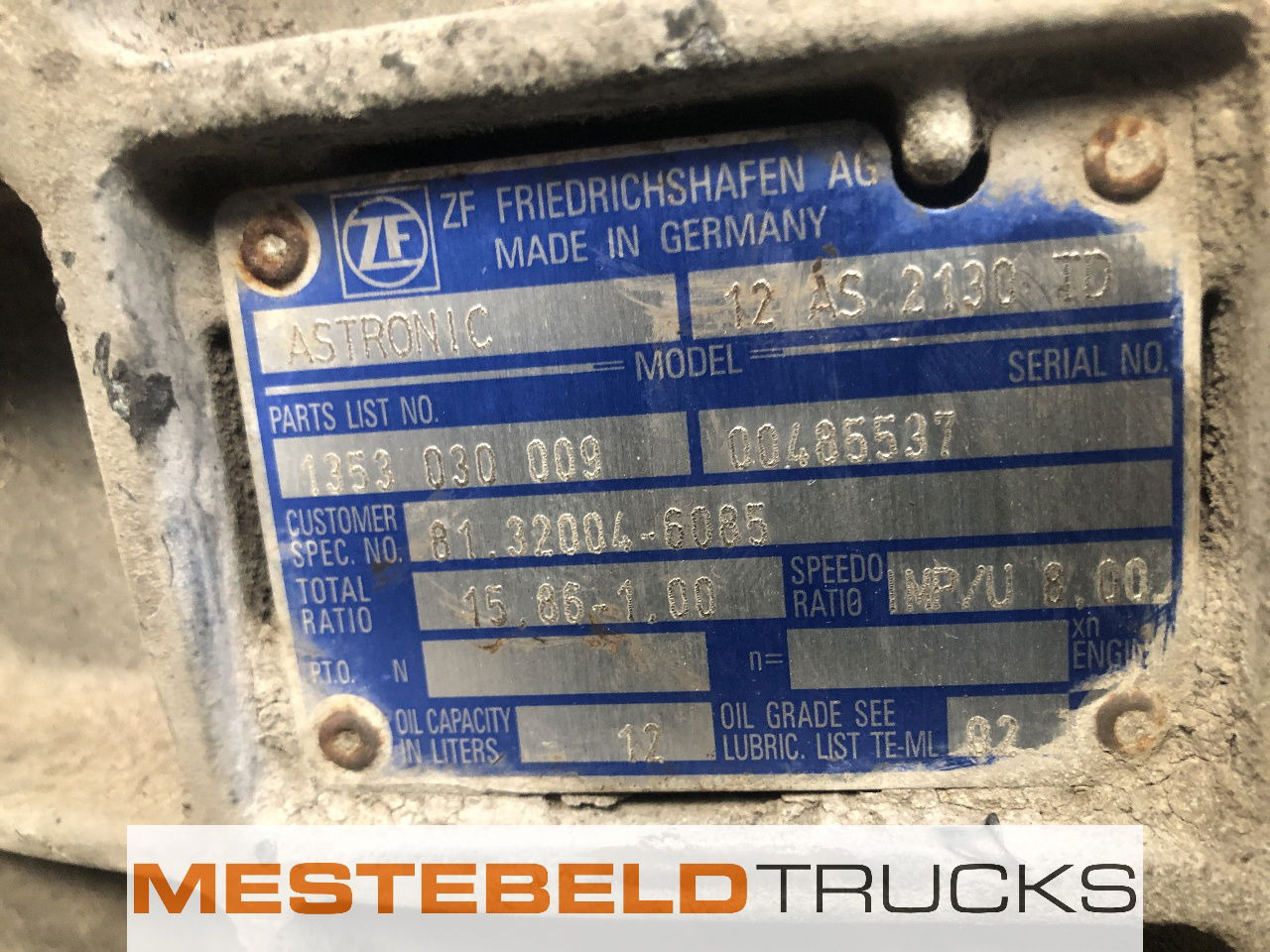 MAN Versnellingsback 12 AS 2130 TD v TGA - Gearbox for Truck: picture 5 MAN Versnellingsback 12 AS 2130 TD v TGA - Gearbox for Truck: picture 5