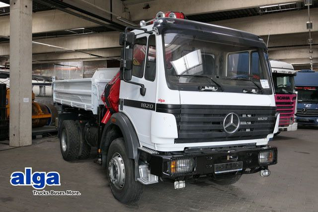 Mercedes-Benz 1820 AK 4x4, HMF 1003 K2, Allrad, AHK, Blattfed. - Tipper, Crane truck: picture 1 Mercedes-Benz 1820 AK 4x4, HMF 1003 K2, Allrad, AHK, Blattfed. - Tipper, Crane truck: picture 1