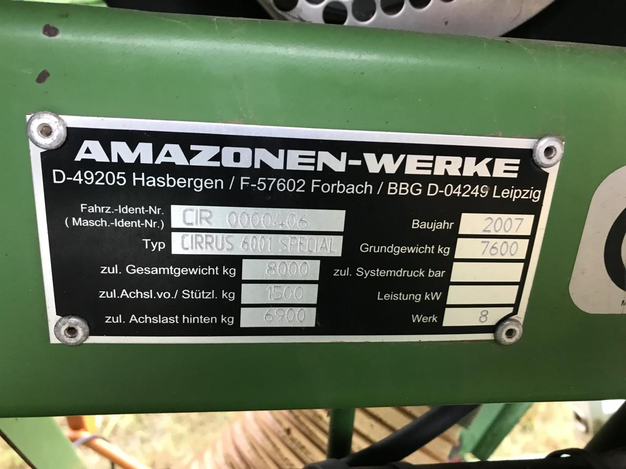 Seed drill Amazone Cirrus 6001 Special: picture 12
