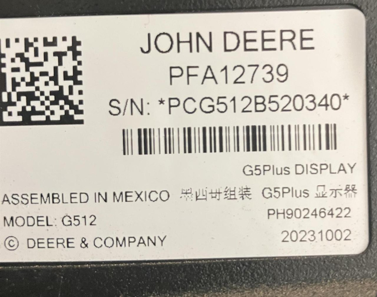 John Deere Erw. Display G5Plus - Navigation system for Agricultural machinery: picture 2 John Deere Erw. Display G5Plus - Navigation system for Agricultural machinery: picture 2