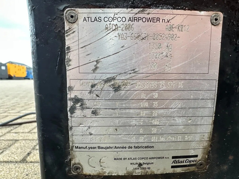 Atlas-Copco QAS 38 Yanmar Mecc Alte Spa 40 kVA Silent generatorset - Generator set: picture 5 Atlas-Copco QAS 38 Yanmar Mecc Alte Spa 40 kVA Silent generatorset - Generator set: picture 5