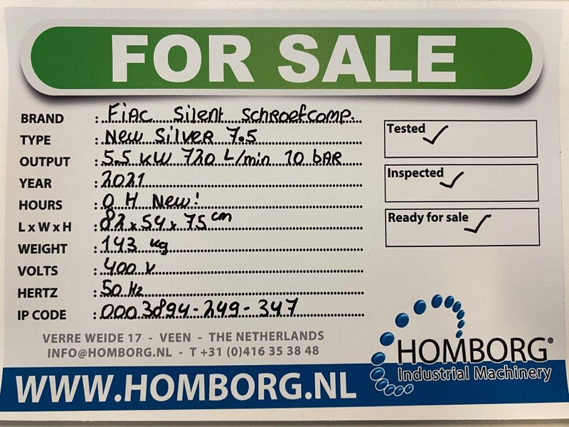 Fiac New Silver 7.5 Silent 5.5 kW 720 L / min 10 Bar Elektrische Schroefcompressor - Air compressor: picture 2 Fiac New Silver 7.5 Silent 5.5 kW 720 L / min 10 Bar Elektrische Schroefcompressor - Air compressor: picture 2