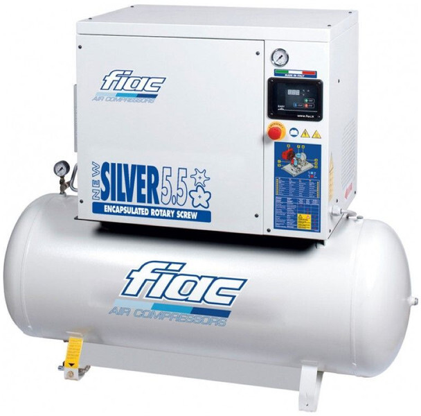 Fiac NewSilver 5.5 / 200 Silent 4 kW 450 L / min 10 Bar Elektrische Schroefcompressor met ketel - Air compressor: picture 1 Fiac NewSilver 5.5 / 200 Silent 4 kW 450 L / min 10 Bar Elektrische Schroefcompressor met ketel - Air compressor: picture 1