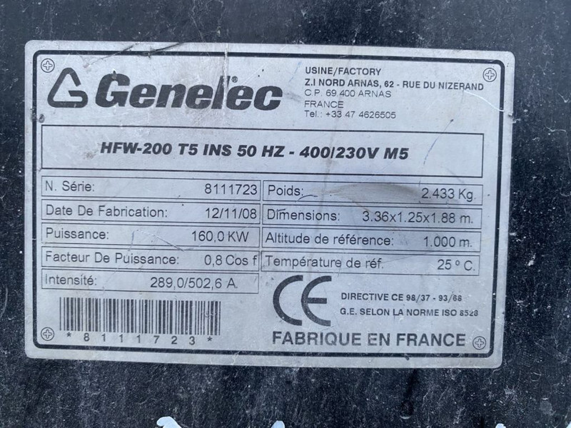 Himoinsa HFW 200 Iveco NEF 67 Stamford 200 kVA Silent generatorset - Generator set: picture 2 Himoinsa HFW 200 Iveco NEF 67 Stamford 200 kVA Silent generatorset - Generator set: picture 2