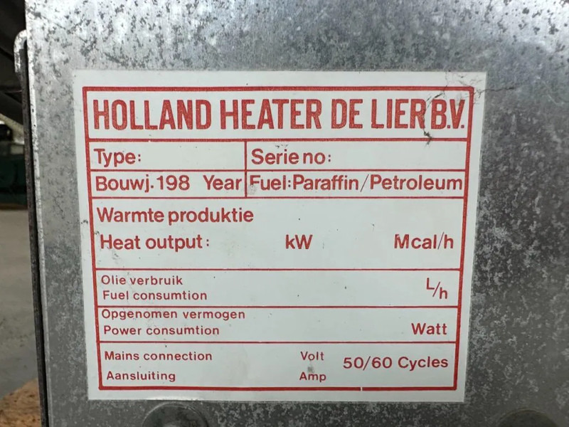 Holland Holland Heater HHO 10 Kachel 100 kW Diesel Heater - Construction heater: picture 4 Holland Holland Heater HHO 10 Kachel 100 kW Diesel Heater - Construction heater: picture 4