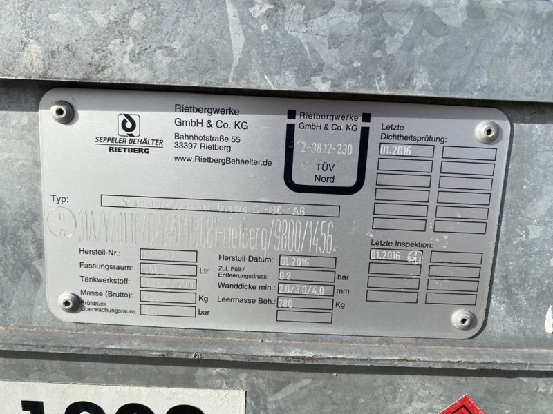IBC Rietberg 1000 liter IBC Dieseltank Gegalvaniseerd - Storage tank: picture 3 IBC Rietberg 1000 liter IBC Dieseltank Gegalvaniseerd - Storage tank: picture 3