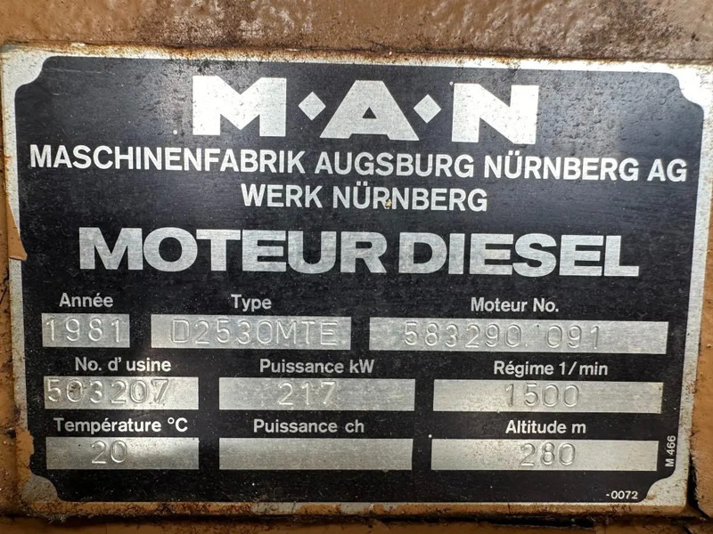 MAN D2530 MTE unelec 220 kVA Noodsroom Generatorset ex Emergency - Generator set: picture 3 MAN D2530 MTE unelec 220 kVA Noodsroom Generatorset ex Emergency - Generator set: picture 3