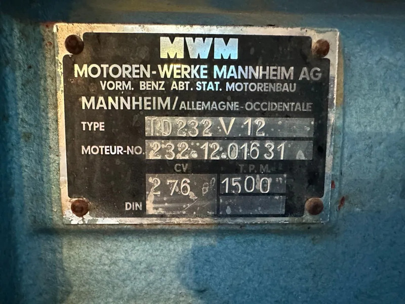 MWM TD 232 V12 Jeumont Schneider 215 kVA noodstroom generatorset - Generator set: picture 3 MWM TD 232 V12 Jeumont Schneider 215 kVA noodstroom generatorset - Generator set: picture 3
