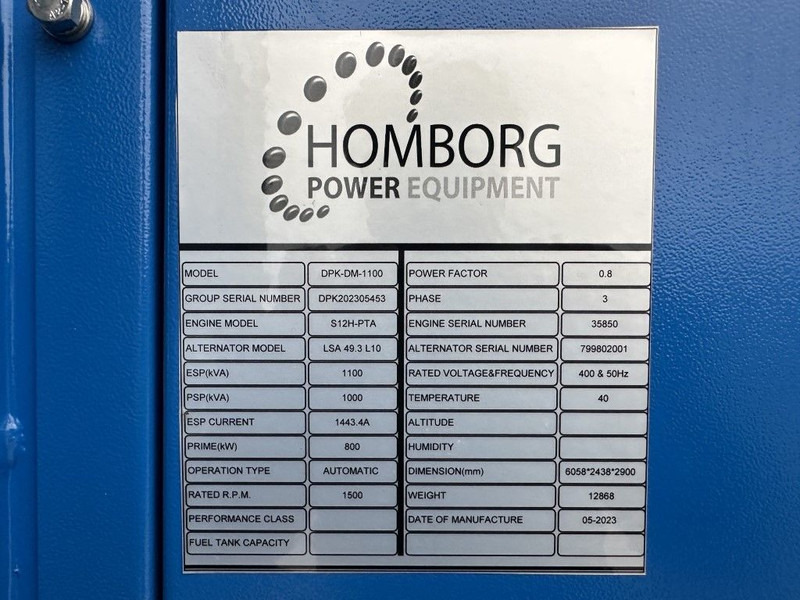 Mitsubishi S12H-PTA Leroy Somer 1100 kVA Supersilent generatorset in 20 ft container New ! - Generator set: picture 4 Mitsubishi S12H-PTA Leroy Somer 1100 kVA Supersilent generatorset in 20 ft container New ! - Generator set: picture 4