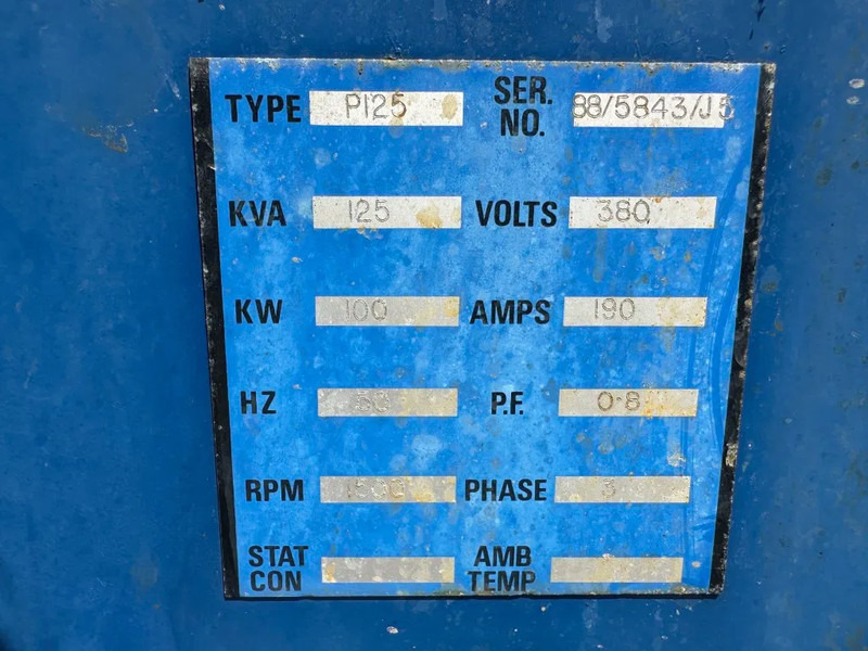 Perkins FG Wilson Stamford 125 kVA generatorset - Generator set: picture 3 Perkins FG Wilson Stamford 125 kVA generatorset - Generator set: picture 3