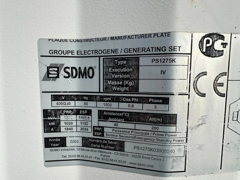 Generator set SDMO Perkins Leroy Somer 1460 kVA Silent generatorset Powerplant in 40 ft container: picture 12