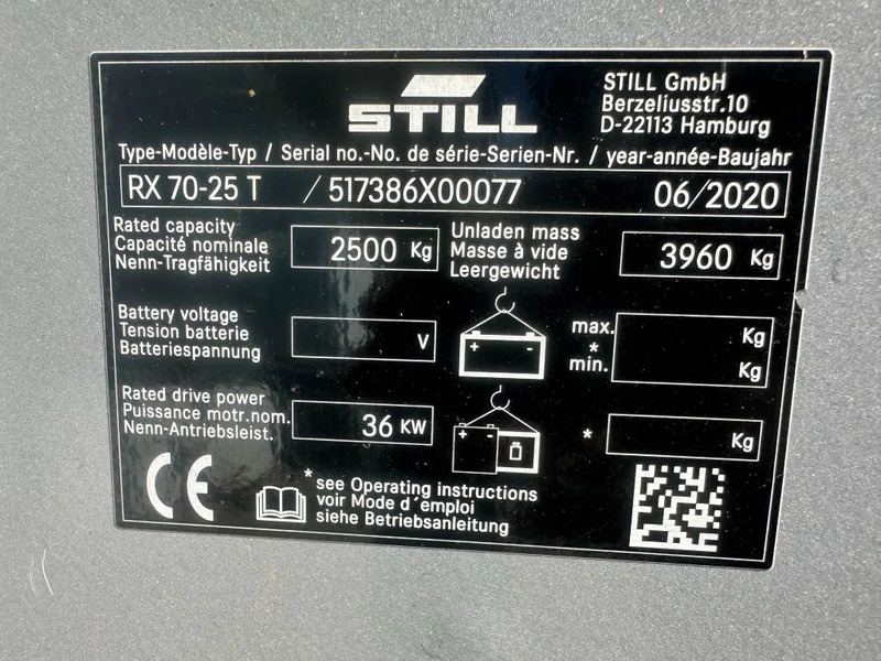 Still RX70-25 T 2.5 ton Duplex Sideshift LPG Heftruck 2020 - LPG forklift: picture 4 Still RX70-25 T 2.5 ton Duplex Sideshift LPG Heftruck 2020 - LPG forklift: picture 4